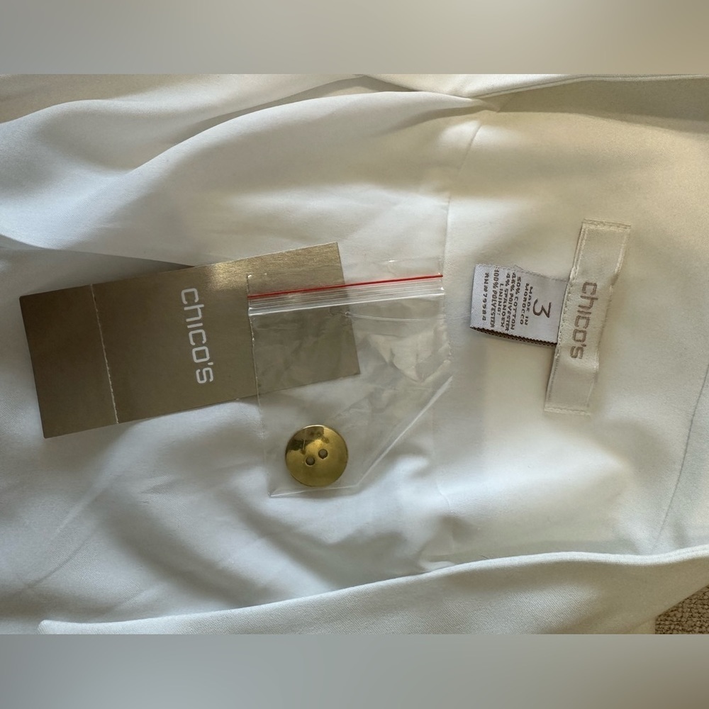 🔥NWT 4% Spandex comfortable open front no button Blazer jacket Chico’s Size 3 - Picture 2 of 13